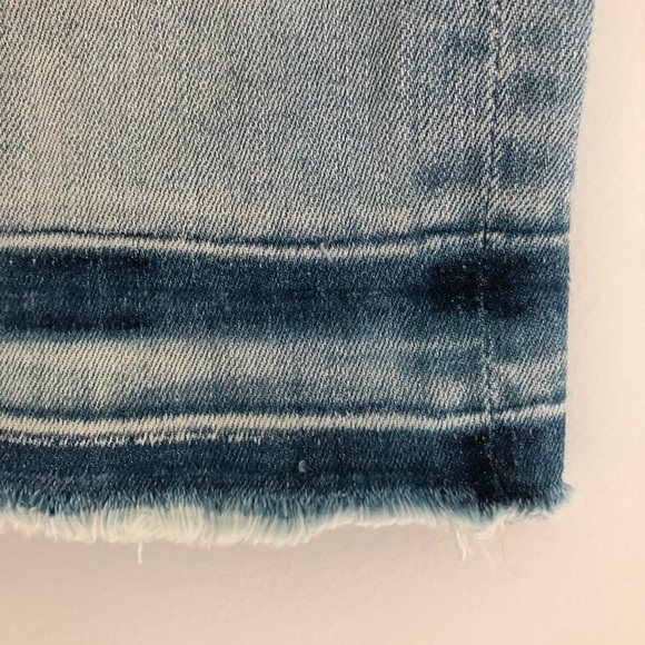 7 For All Mankind Distressed Jean Skirt/Denim Distressed Mini Skirt Girl Size 12 - Picture 10 of 13